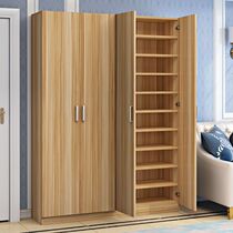 Entrance Door External Shoe Cabinet Modern Minima Home Doorway Large Capacity Solid Wood Shoe Closet Containing Multifunctional Door Hall Balcony