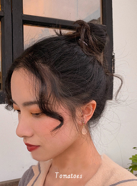 全店买三赠一温柔油画水滴耳环女