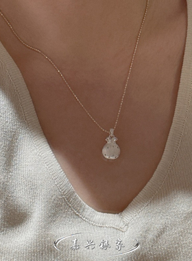 嘉兴银家s925纯银小众韩版设计福袋吊坠女国潮复古简约新中式项坠