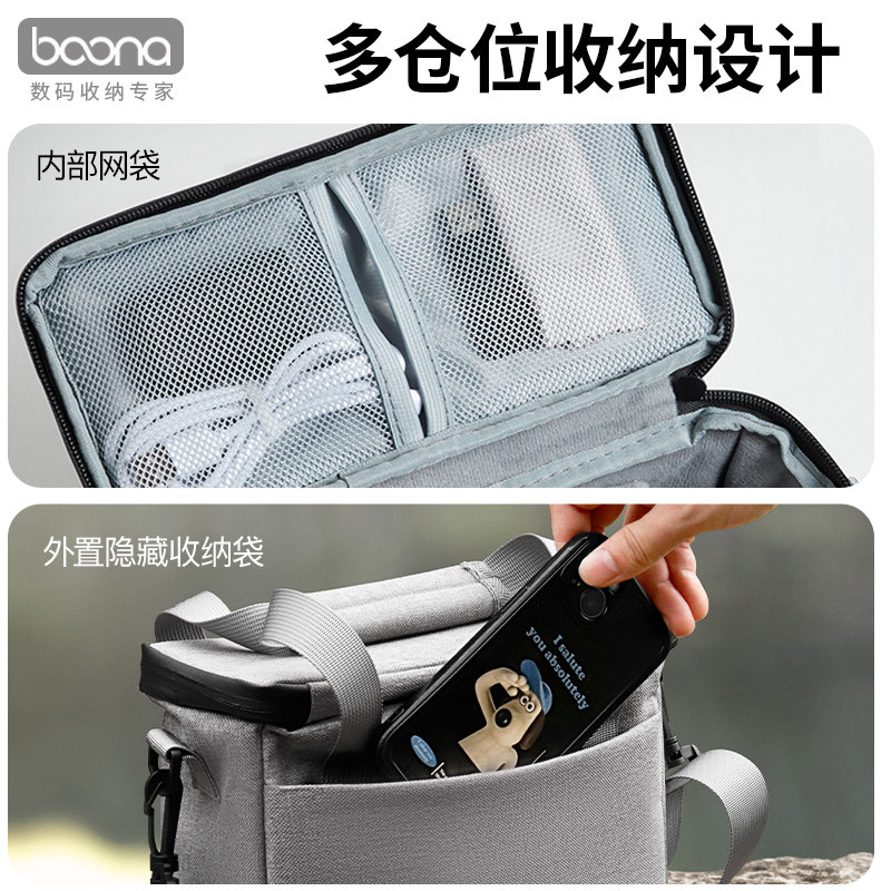 相机包单反单肩斜挎数码相机收纳包微单镜头手提包适用佳能索尼富士r10r7r50摄影EOS90D70D850D200D二代男M50 - 图3