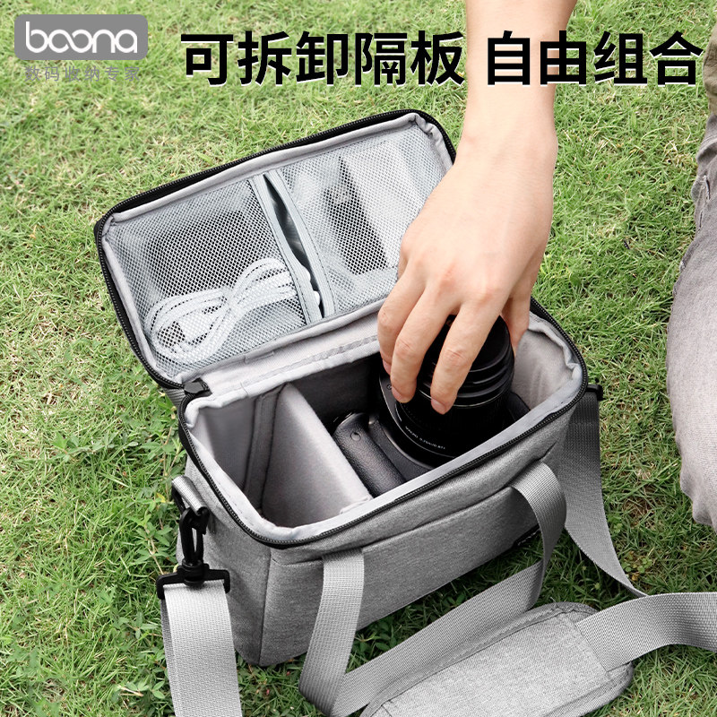 相机包单反单肩斜挎数码相机收纳包微单镜头手提包适用佳能索尼富士r10r7r50摄影EOS90D70D850D200D二代男M50 - 图1