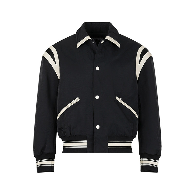 EA阿玛尼 男士LOGO刺绣短款夹棉夹克棉服上衣外套 6R1BZ2 1NZOZ - 图3