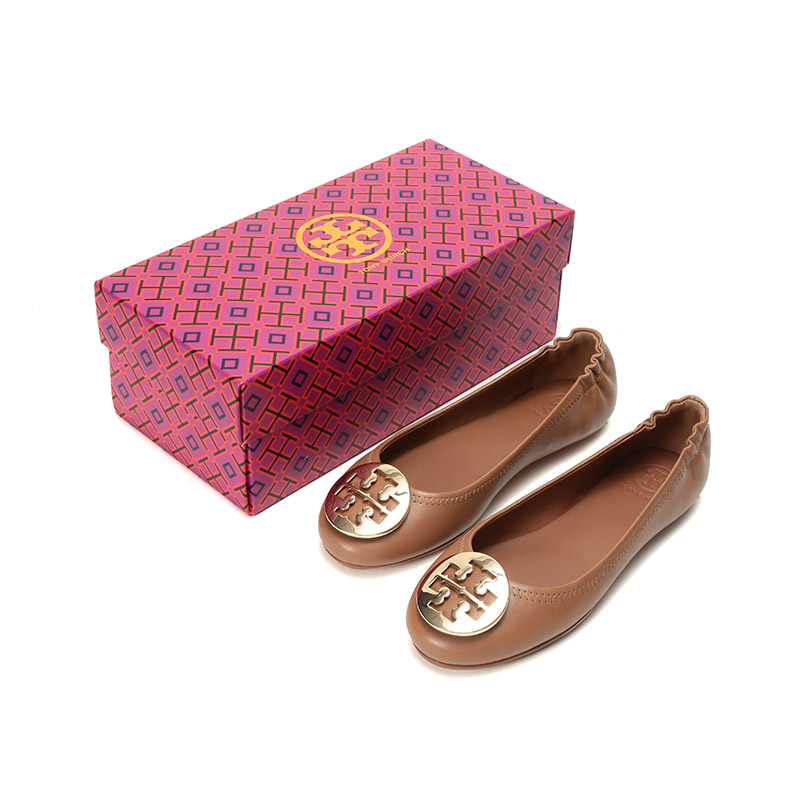 TORY BURCH 汤丽柏琦  女士LOGO装饰平底平跟鞋船鞋 50393 - 图3