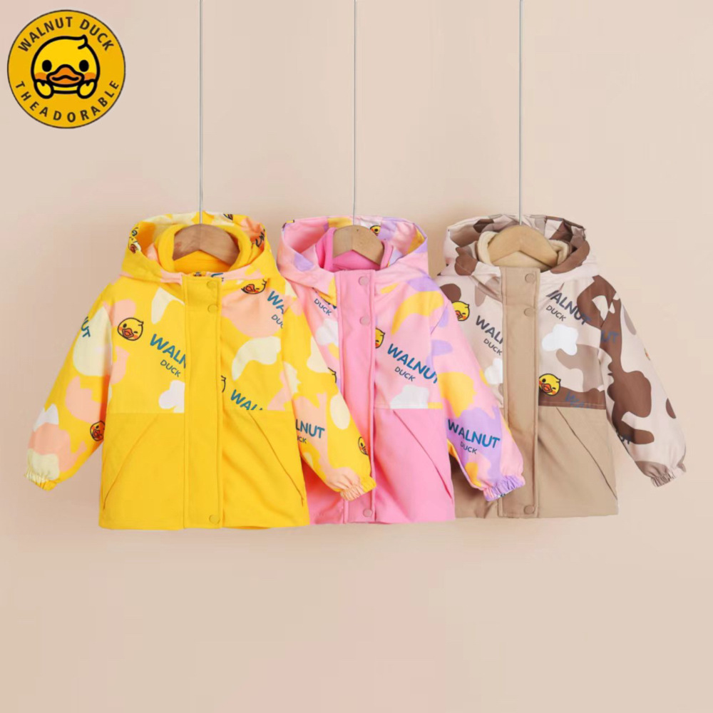 ds正品小黄鸭儿童冲锋