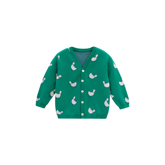 whitewheat Children's 2025 Spring and Autumn New Cartoon Sweater Girls Top Baby Boys Pure Cotton Knitted Sweater