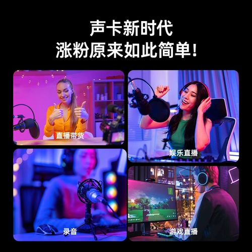 Synido Forest Island Внешний звуковая карта Профессиональный якорь живой компьютер мобильный телефон Специальное микро -пение K Singing Card