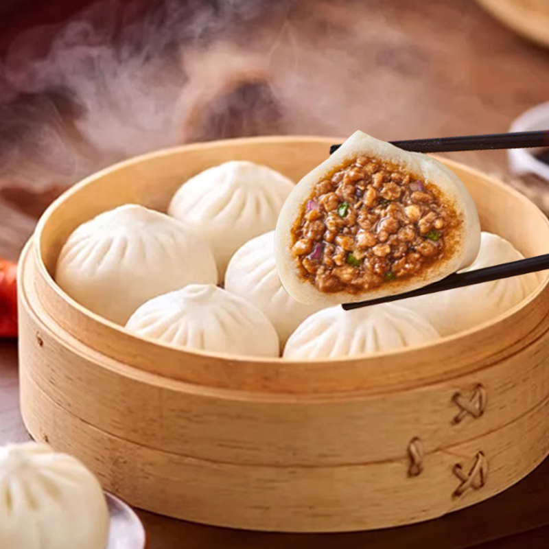 三全快厨杭州风味发面小笼包子手工猪肉小包子早餐半成品家庭商用