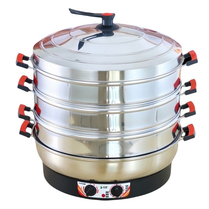 宏速电蒸锅大容量商用电蒸笼家用时自动断电三层蒸馒头蒸菜保温定,淘宝优惠券,粉丝福利购,淘宝优惠卷