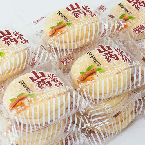 山药奶香软雪饼旗舰店铁棍传统糕点饱腹健康抗饿代餐办公室一整箱 - 图1