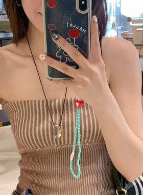 JACDIOO轻奢透明白水晶吊坠项链