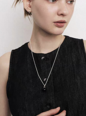 JACDIOO小众设计感黑玛瑙项链