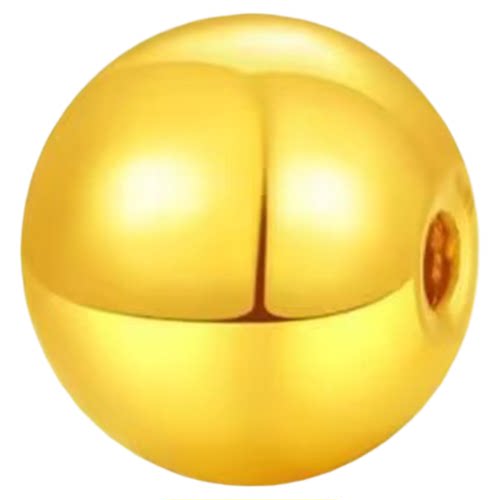 金豆子9999足金古法黄金999足金金珠散珠配件手串串珠手链转运珠 - 图3