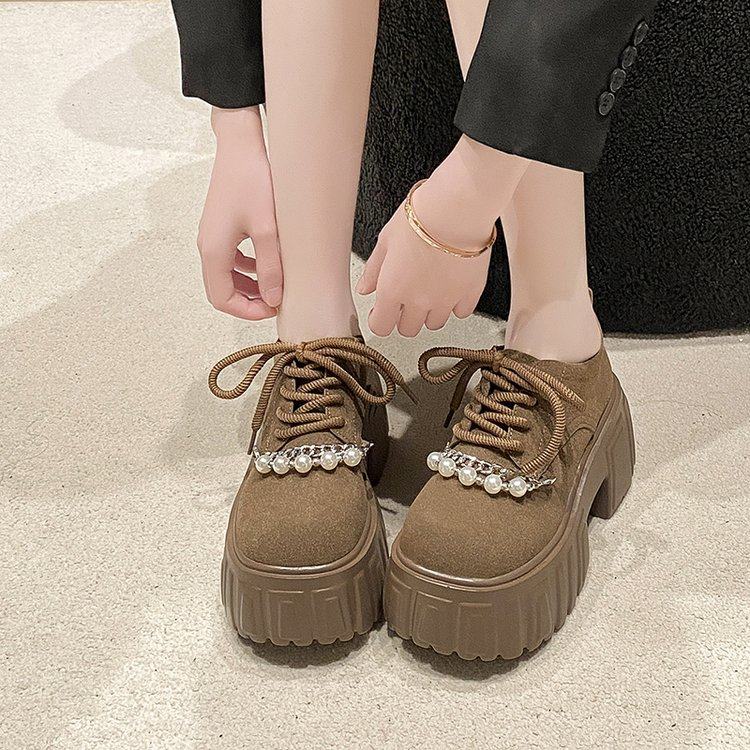 2026春季新款深口单鞋系带聚氨酯粗跟无内里2025年冬季单鞋深口牛,淘宝优惠券,粉丝福利购,淘宝优惠卷