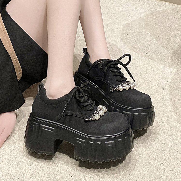 2026春季新款深口单鞋系带聚氨酯粗跟无内里2025年冬季单鞋深口牛,淘宝优惠券,粉丝福利购,淘宝优惠卷