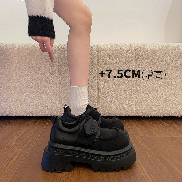 2026春秋季新款深口单鞋圆头单鞋中跟松糕底魔术贴大头休闲女鞋,淘宝优惠券,粉丝福利购,淘宝优惠卷