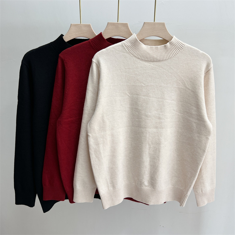中老年女装纯色羊毛衫秋冬半高领宽松内搭打底衫妈妈装毛半高领衣,淘宝优惠券,粉丝福利购,淘宝优惠卷