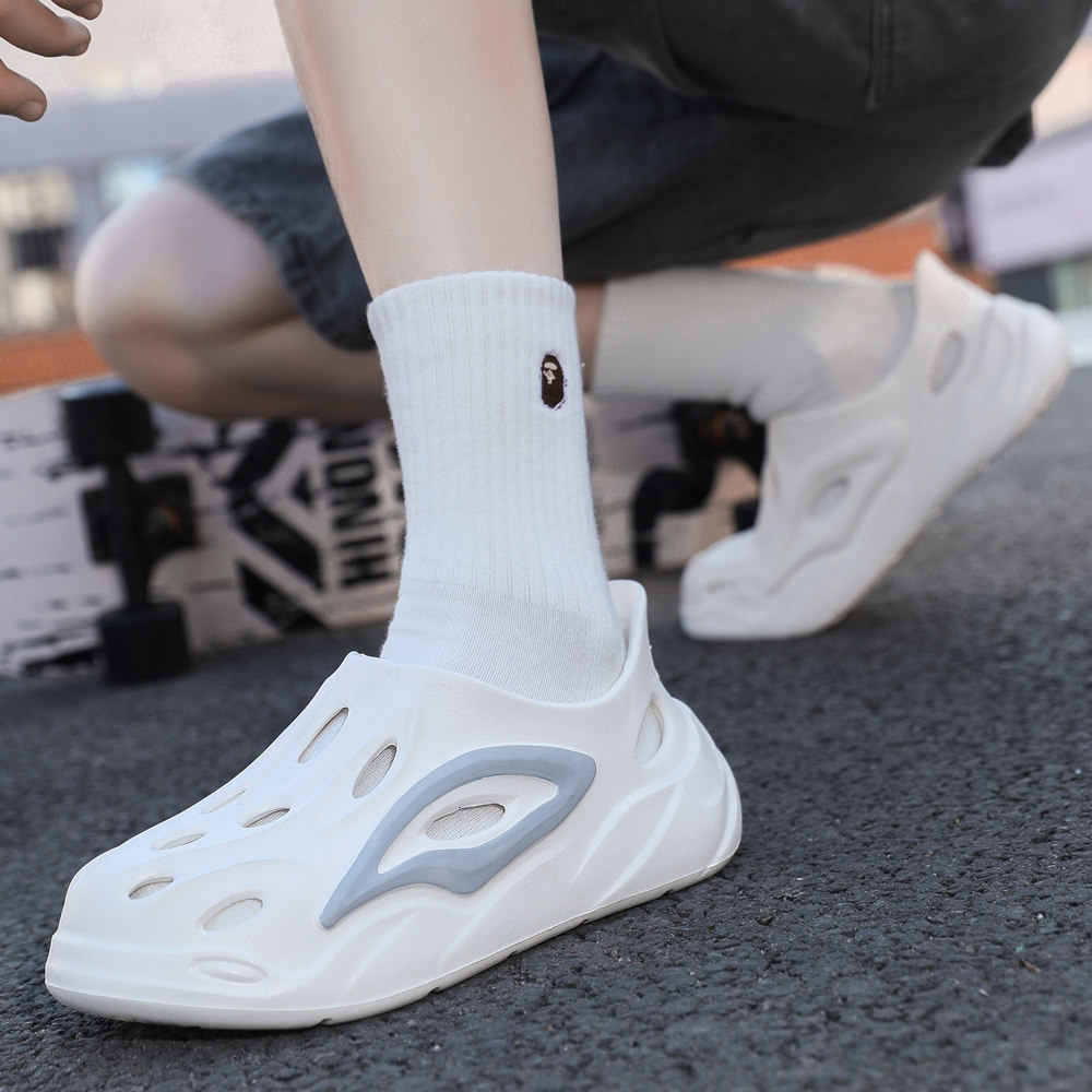 镂空软底凉鞋男鞋夏季新款百搭耐磨防滑外穿透气洞洞鞋运动包头鞋,淘宝优惠券,粉丝福利购,淘宝优惠卷