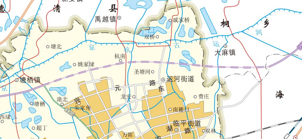 浙江省杭州市临平区电子版矢量高清地图CDR/AI/JPG可编辑源文件地 - 图1