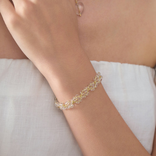 aiden candice天然水晶编织手串葡萄紫水晶好运手链戴简约高级 - 图2