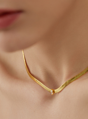 aidencandice蛇骨链条刀片项链