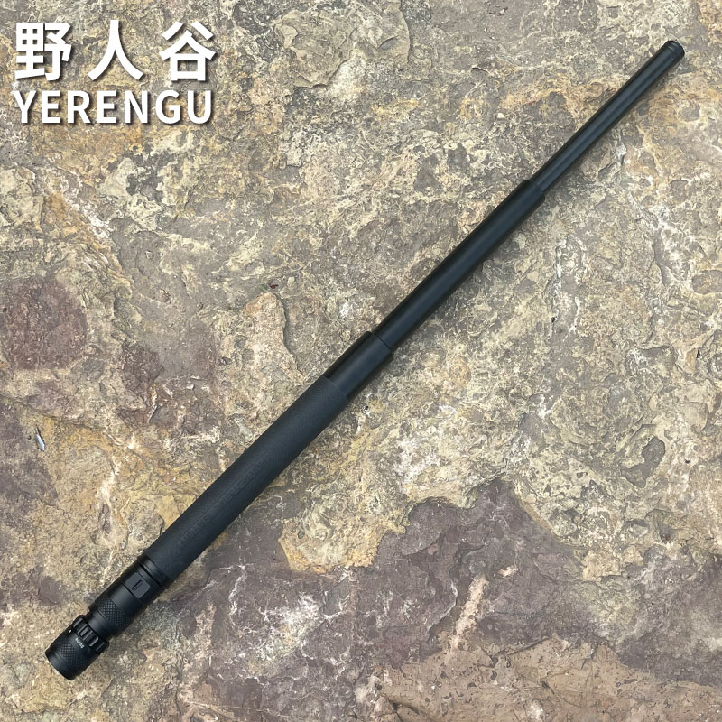 野人谷带灯机械甩棍合法防身工具手电伸缩棍破窗户外车载防狼武器_虎窝淘