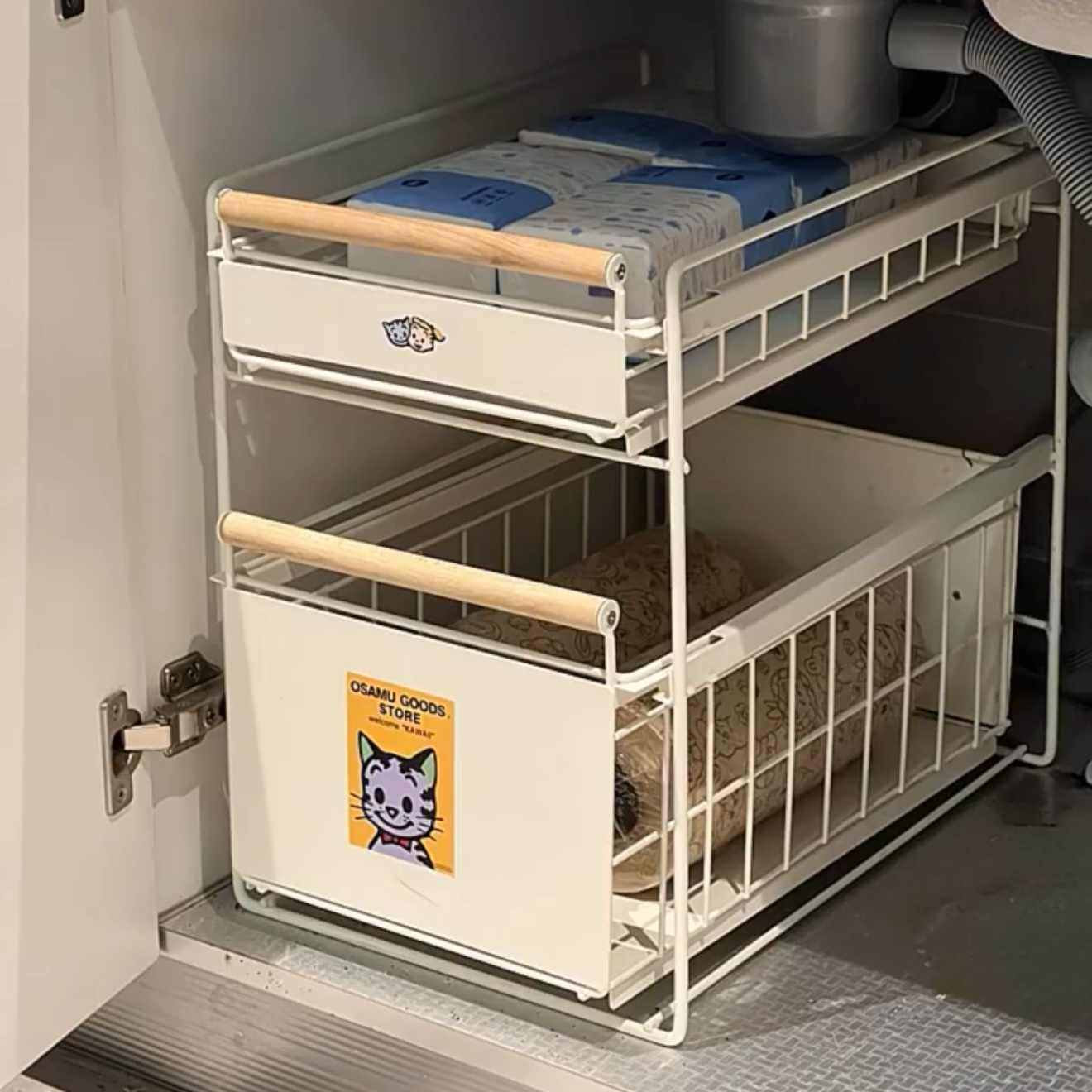 厨房下水槽置物架家用抽拉式台面收纳架多功能橱柜拉篮分层架子,淘宝优惠券,粉丝福利购,淘宝优惠卷