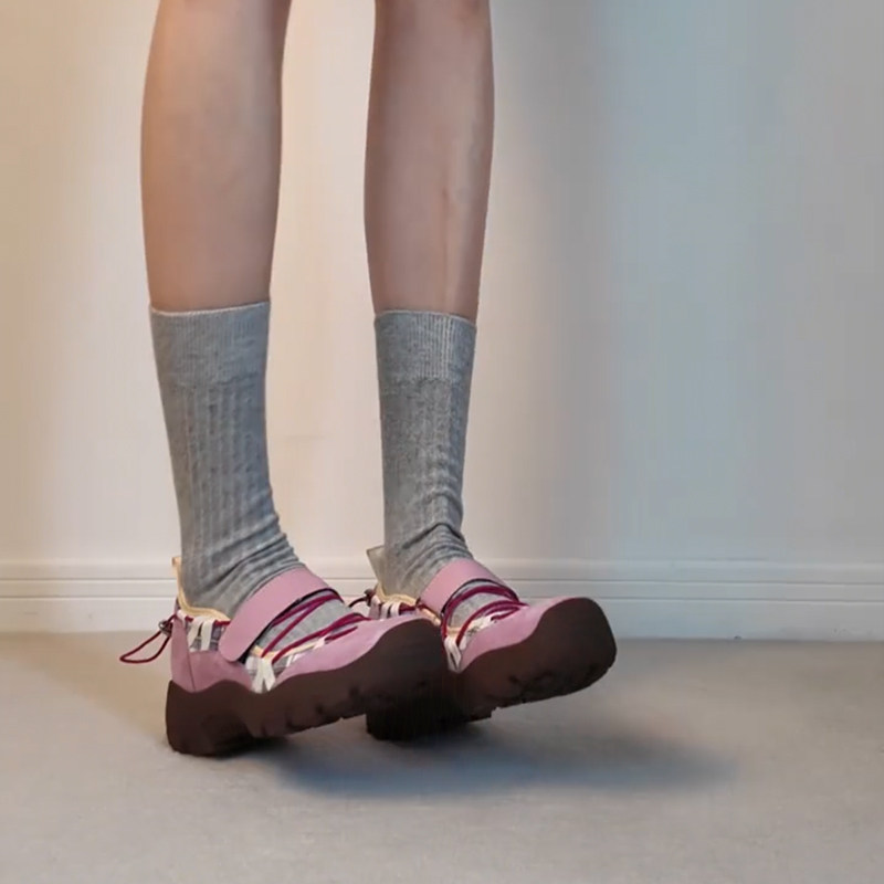 羊皮版小个子厚底内增高7cm拼色魔术贴软底不累脚运动鞋圆头单鞋,淘宝优惠券,粉丝福利购,淘宝优惠卷