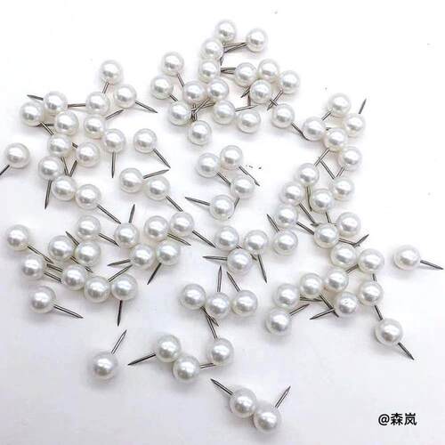 定位短珠针工字钉图钉珠针花束大头针固定大头珠按钉花艺钉珠 - 图3