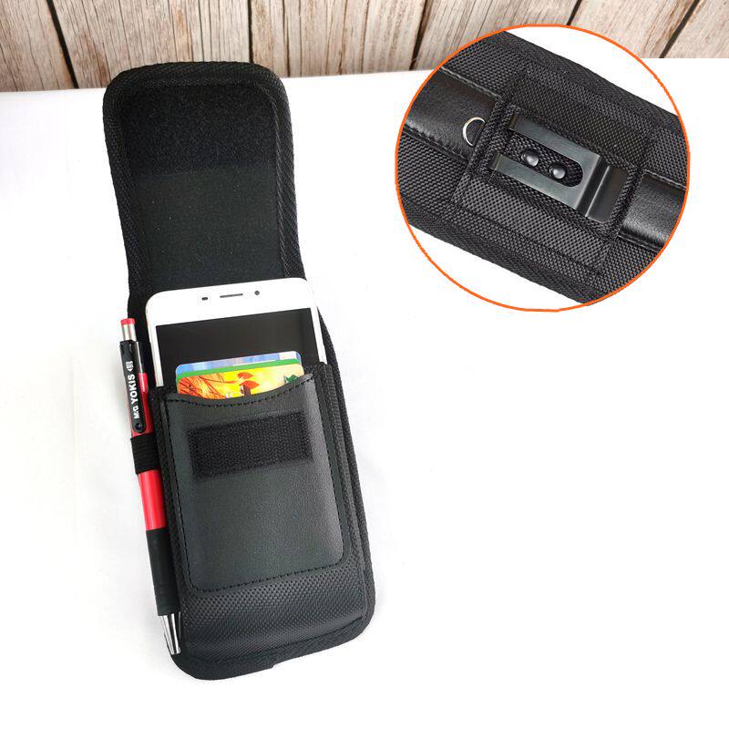 Canvas mobile phone bag men's mobile phone bag wearing belt mobile phone case horizontal and vertical wear-resistant sports waist hanging construction site work waist bag