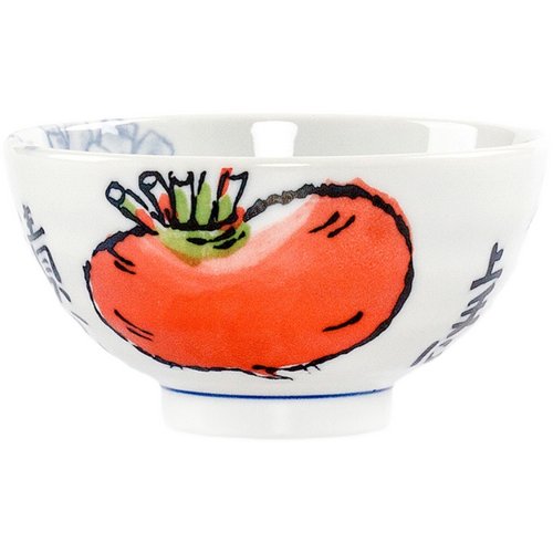 日本进口美浓烧陶瓷饭碗面碗日式和风大碗蔬菜碗可爱小碗红萝卜碗-图3