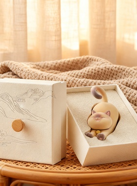 可爱猫咪皮质钥匙扣包挂件