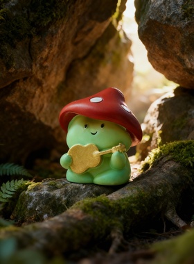 可爱蘑菇树脂桌面摆件包挂