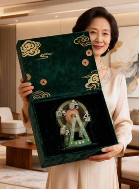 中式珐琅平安云纹摆件礼盒送礼