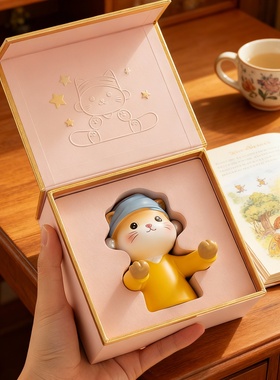 可爱卡通动物摆件礼盒装
