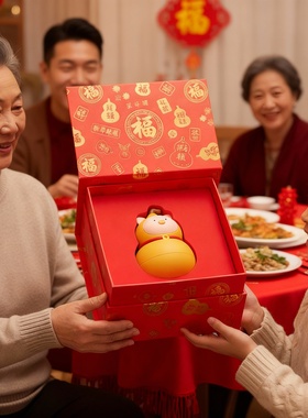 新中式福字摆件礼品盒装客厅喜庆