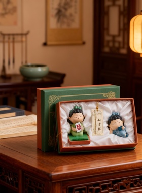 卡通麻将女孩可爱摆件生日礼物