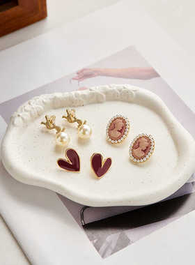 新款爆款陶瓷盘高级ins饰品收纳