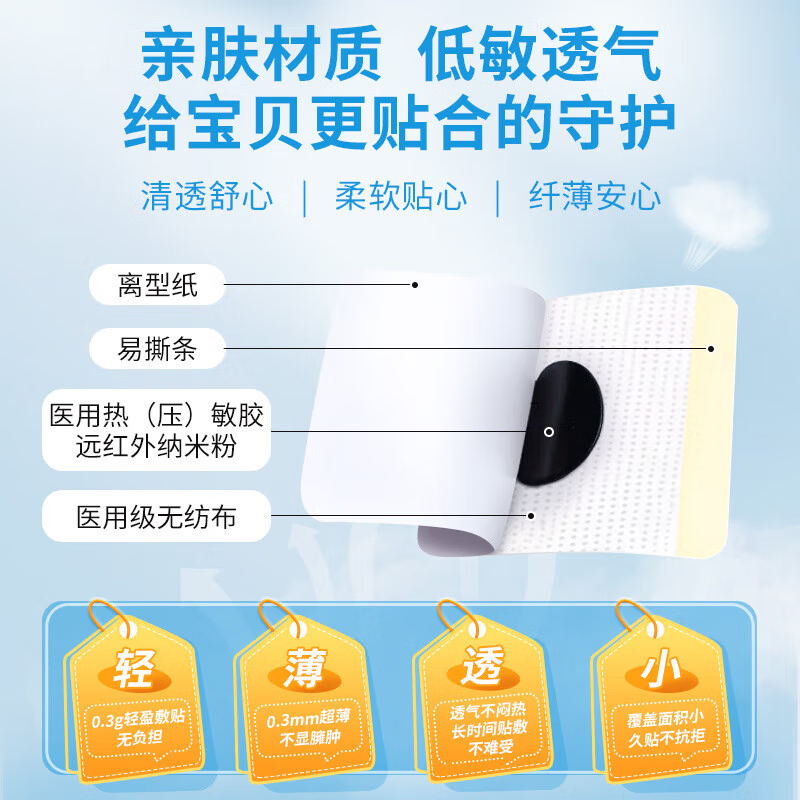 支原体肺炎贴宝宝小儿清肺化痰止咳平喘润肺咳嗽咯痰中药贴膏葵花