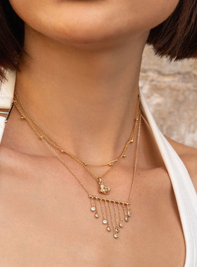 JFB法国进口永结同心18K厚包金戒指耳钉吊坠项链女法式通勤叠戴