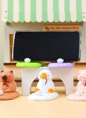 桌面新款喜气可公仔爱萌莲莲支架
