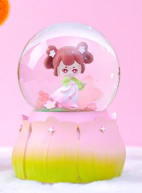 八音盒礼品发光公仔繁花音乐盒