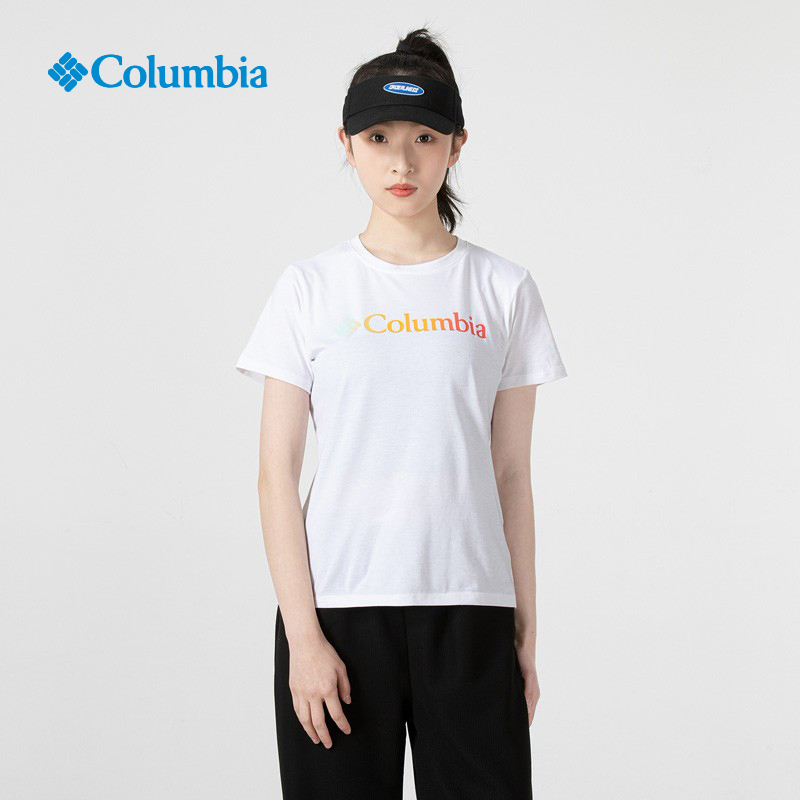 Columbia哥伦比亚2022新品短袖女户外透气防晒圆领T恤AR2191-图0