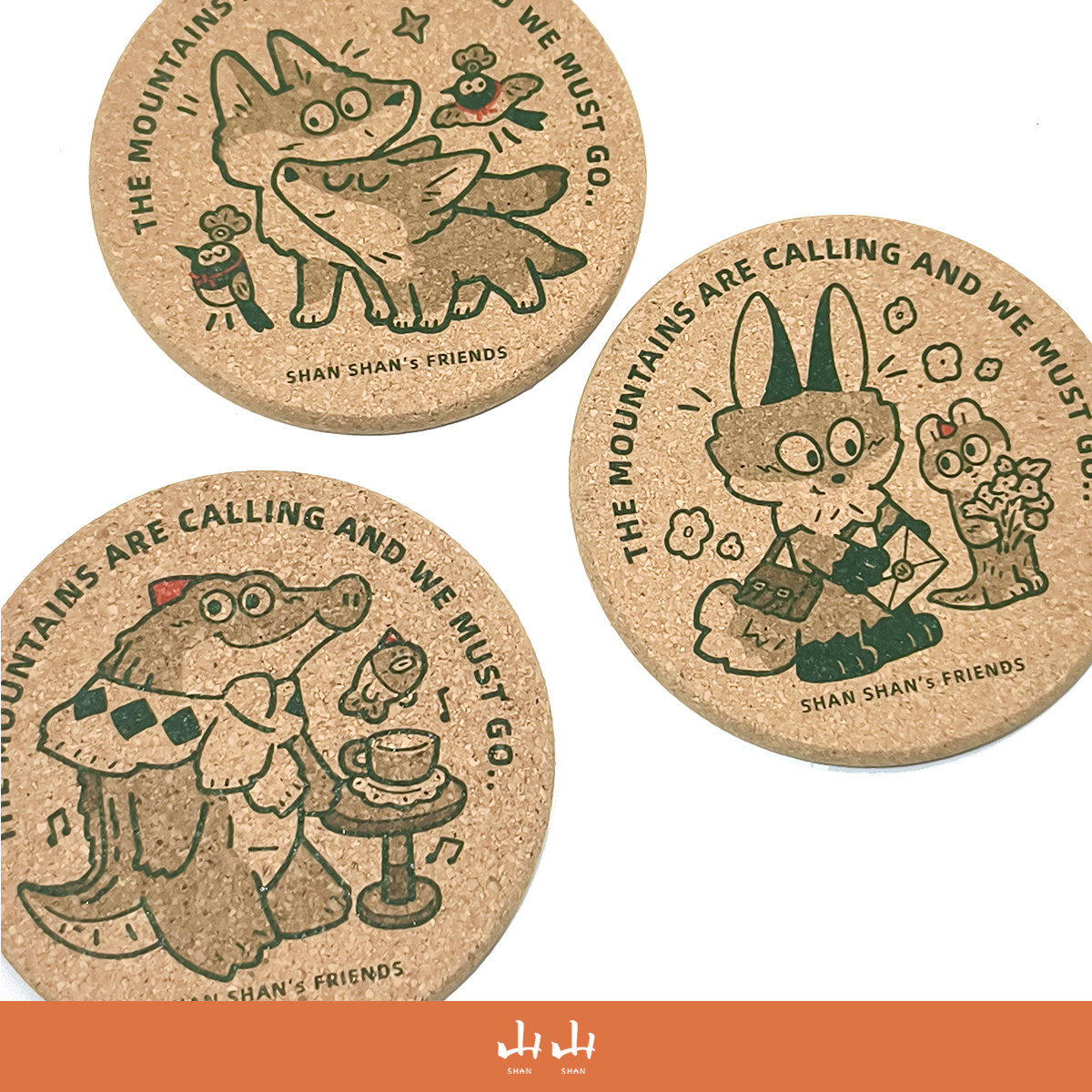 山山空间_10cm可爱动物乐园软木杯垫锅垫_耐热防滑家居新年好礼物,淘宝优惠券,粉丝福利购,淘宝优惠卷