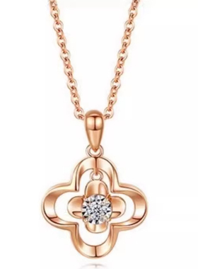 S925纯银四叶草项链女轻奢小众设计感高级锁骨链2025新款爆款颈链