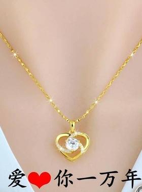 爆款金色几何项链女2025年新款潮轻奢时尚吊坠气质锁骨链跨境配饰