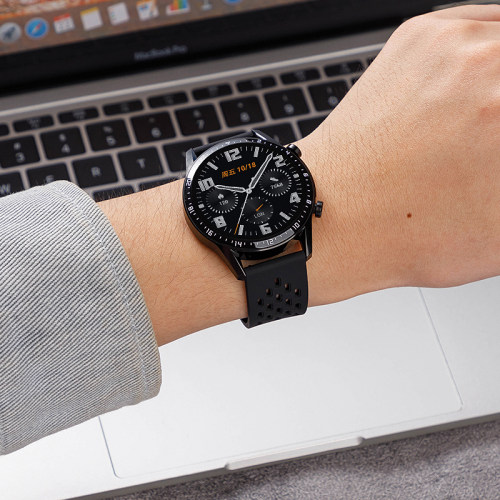 适用华为GT5/4手表gt6表带watch4pro新款watchgt3磁吸扣秋冬透气洞洞硅胶watch5智能2e男女运动GS3荣耀magic2 - 图0