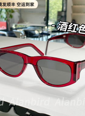 未来感猫眼窄框板材墨镜Y2K辣妹