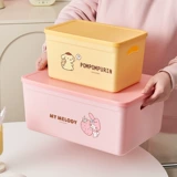 Sanrio, милая система хранения, настольная коробка для хранения, игра с едой, игрушка, крышка для домашнего использования, пластиковый ящик для хранения