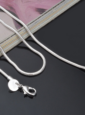 跨境热销2MM蛇骨链 ins风时尚蛇链欧美镀银锁骨链女一件代发