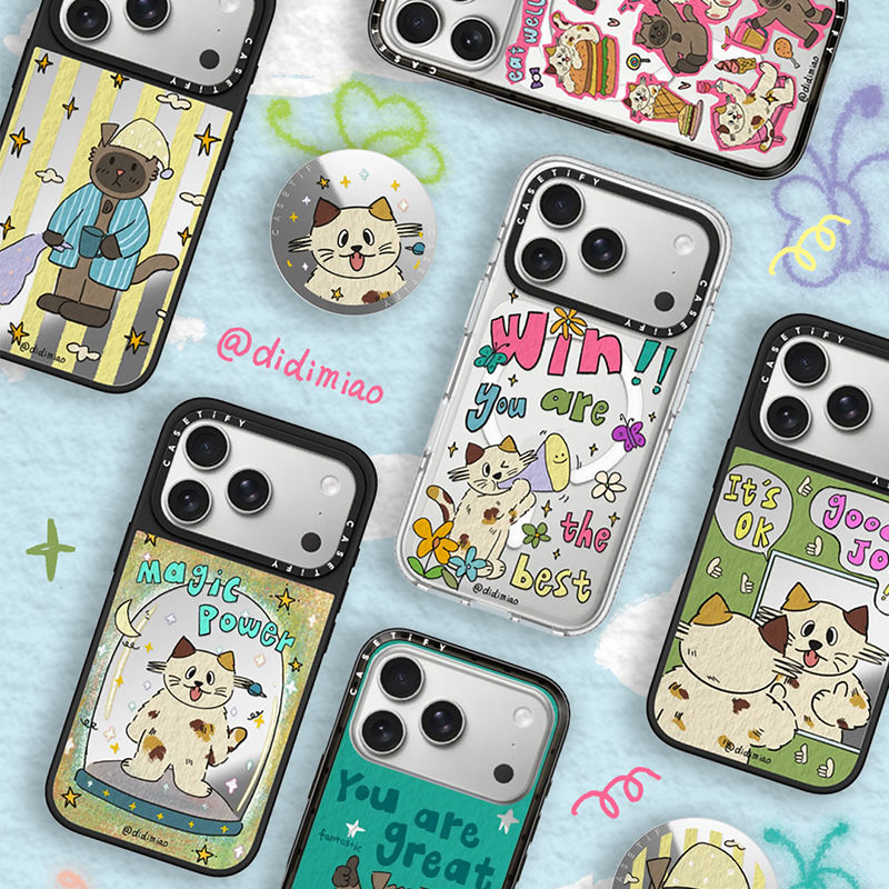 CASETiFY 迪迪Miao 魔法萌喵 适用于苹果iPhone17ProMax/17Pro/16ProMax/16Pro镜面手机壳
